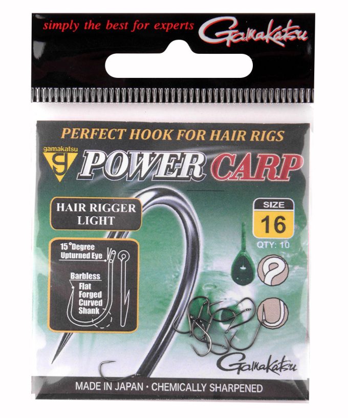 POWERCARP HAIR RIGGER L EYED HOOKS