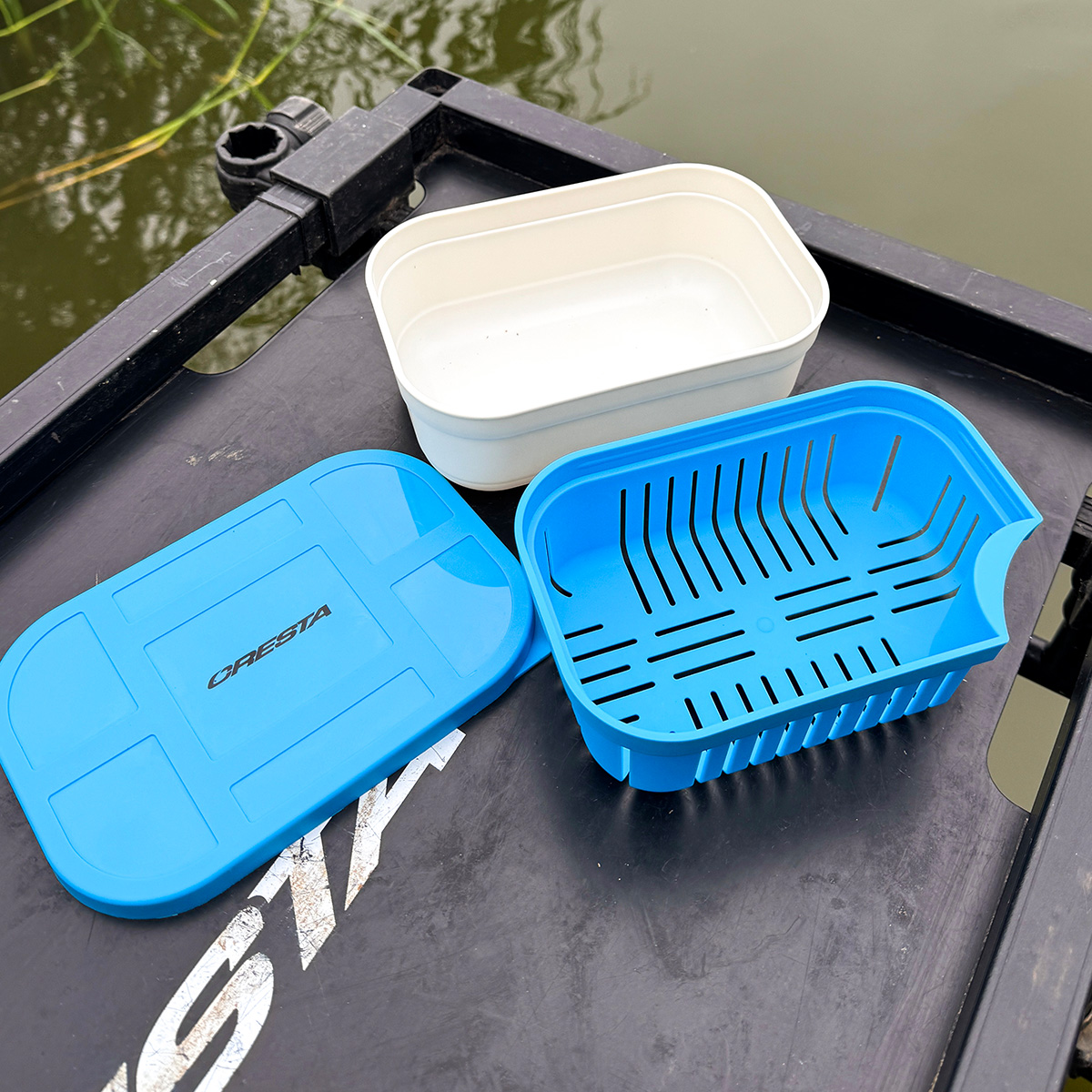 Bait Tubs 600 ml Closed Lid +Drain